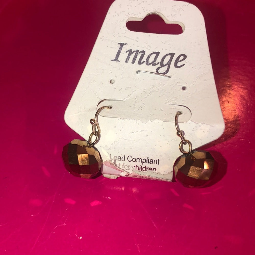 Bronze Bead Earrings NWT